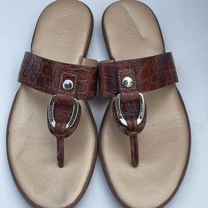 Hogan Leather Strap Sandals